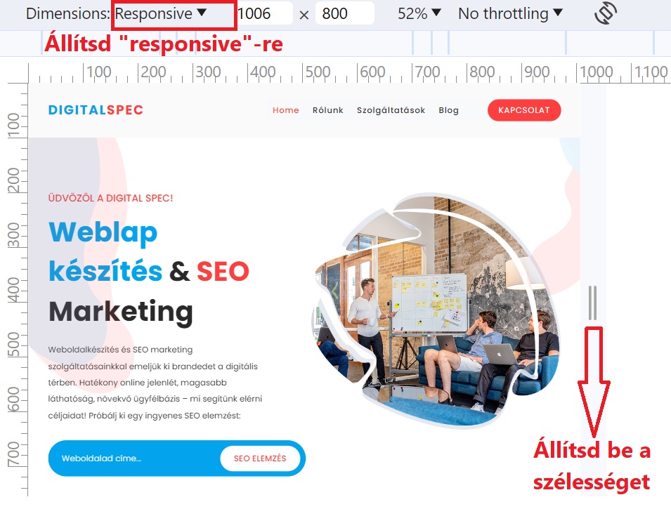 Developer Tools - responsive
